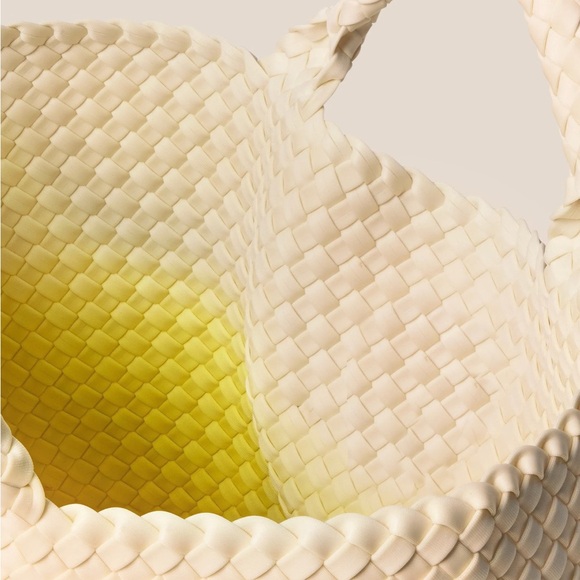 Naghedi St. Barths Medium Handwoven Dip Dyed Tote Bag with pouch. NWT - Picture 12 of 14